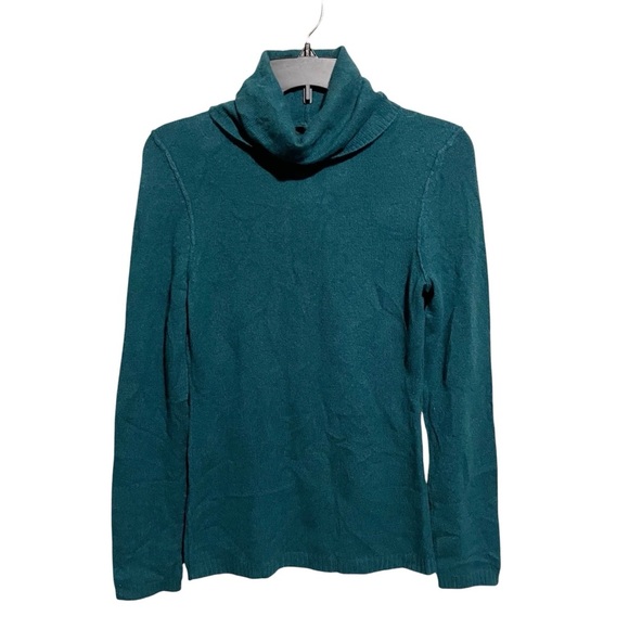 Aqua Sweaters - Aqua Cashmere Womens Long Sleeves Pullover Turtleneck Sweater Teal Size M